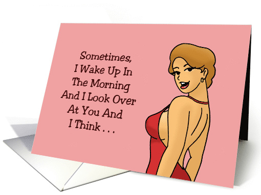 Spouse Anniversary Look Over At You And Think How Lucky You Are card