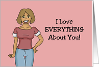 Spouse Anniversary I Love Everything About You Except Your Flaws card