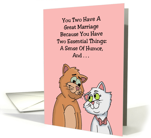 Anniversary You Two Have Two Essential Things A Sense Of Humor card