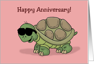 Humorous Anniversary With Turtle To A Turtally Awesome Couple card