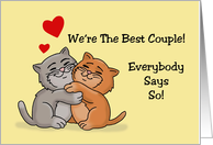 Anniversary For Spouse We’re The Best Couple Everybody Says So card
