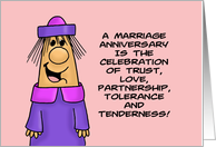 Funny Anniversary The Celebration Of Trust Love Tenderness card