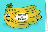 Blank Thank You With Cartoon Bananas Thanks A Bunch card