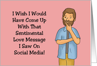 Humorous Spouse Anniversary With Cartoon Man I Wish I Had Come Up card