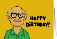 Humorous Birthday With Cartoon Man Your Hair Loss Isn’t Premature card