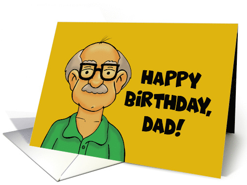 Father's Birthday With Cartoon Man Your Hair Loss Isn't Premature card