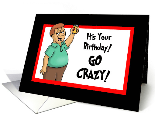 Grandpa Humorous Birthday Go Crazy Order Second Cup Of Pudding card
