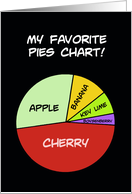 Humorous Blank Card With Pie Chart Of Favorite Pies card