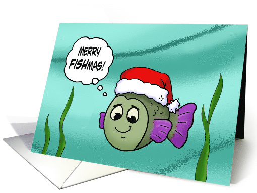 Humorous Christmas With Cartoon Fish Merry Fishmas card (1702346)