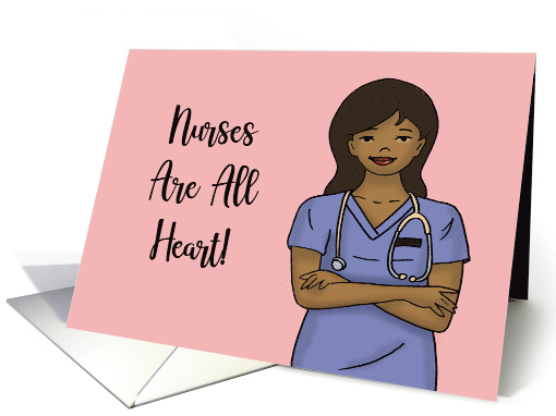 Nurses Day With African American Nurse In Scrubs Nurses... (1702840)
