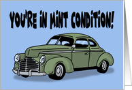 Humorous Getting Older Birthday You’re In Mint Condition For Vintage card