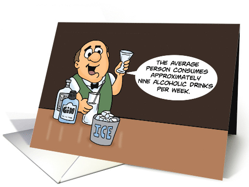 Humorous Birthday The Average Person Consumes Approximately 9 card