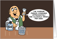 Humorous Birthday The Average Person Consumes Approximately 9 card