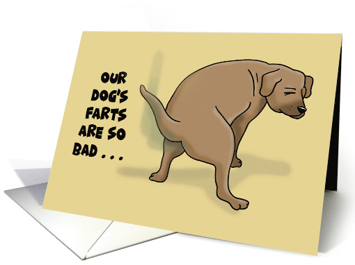 Humorous Friendship Our Dog's Farts Are So Bad We Blame Grandpa card
