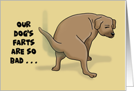 Humorous Friendship Our Dog’s Farts Are So Bad We Blame Grandpa card