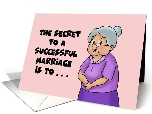 Adult Marriage Congratulations Secret To A Successful Marriage card