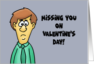 Adult Missing You On Valentine’s Day Our Genitalia Should Get Back card