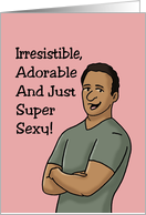 Spouse Anniversary With Black Man Irresistible Adorable Super Sexy card