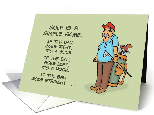 Humorous Golf Birthday Golf Is A Simple Game card (1710946)