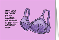 Humorous Birthday For Her BE As Amazing As Finding A Bra That Fits card