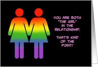 Marriage Congratulations For Lesbian Couple You Are Both The Girl card