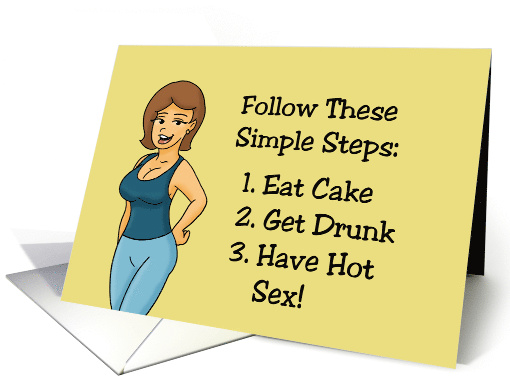 Humorous Adult Birthday Follow These Simple Steps... (1717916)