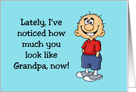 Dad Birthday from Son Humorous I Noticed How Much You Look Like Grandpa card