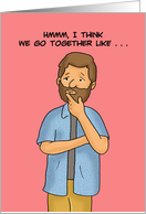 Humorous Spouse Anniversary We Go Together Like Copy And Paste card