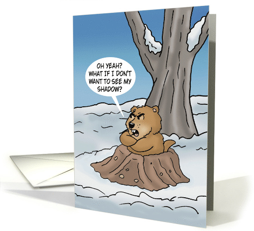 Humorous groundhog Day With Cartoon Groundhog What If I... (1725436)