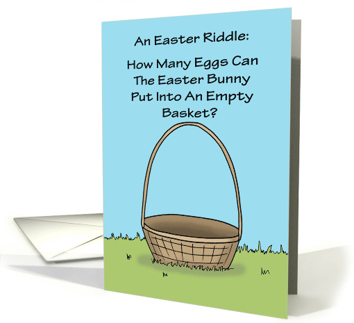 Humorous Easter How Many Eggs Can The Easter Bunny Put Into card