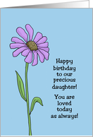 Daughter Birthday With Flower To Our Precious Daughter card