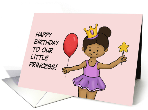 Birthday For Black Girl With Cartoon Princess To Our... (1728338)
