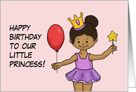 Birthday For Black Girl With Cartoon Princess To Our Little Princess card