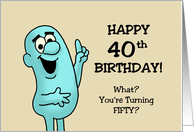 Humorous 50th Birthday Happy 40th Birthday What You’re Turning 50 card