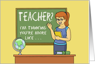 Teacher Appreciation Day I’m Thinking You’re An Education Rock Star card