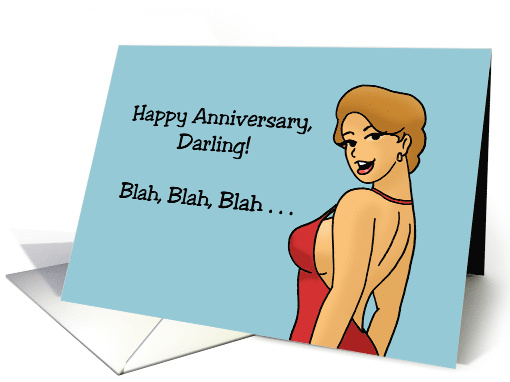 Adult Spouse Anniversary Blah Blah Blah Let's Get Naked card (1730684)