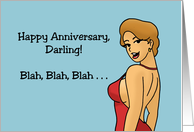 Adult Spouse Anniversary Blah Blah Blah Let’s Get Naked card