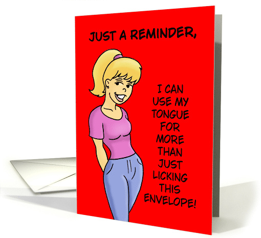 Humorous Adult Romance I Can Use My Tongue For More Than Just card