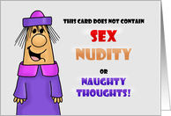 Funny Spouse Anniversary This Card Does Not Contain Sex Or Nudity card