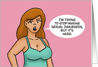 Romance I’m Trying To Stop Making Sexual Innuendos But It’s Hard card