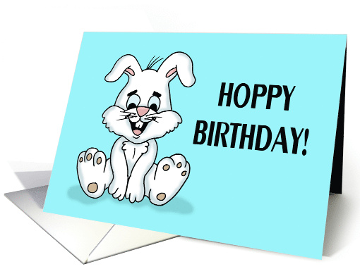 Humorous Birthday With Cartoon Bunny Hoppy Birthday card (1732222)