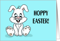 Humorous Easter With Cartoon Bunny Hoppy Easter card