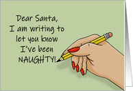 Humorous Christmas Dear Santa I’ve Been Naughty It Was Worth It card