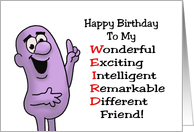 Humorous Friend Birthday To My Wonderful And Weird Friend card