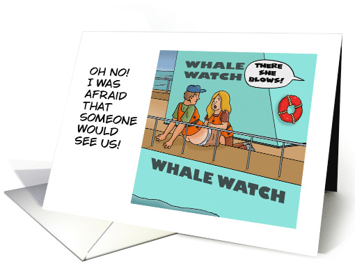 Humorous Adult Blank Note Card There She Blows card (1739452)