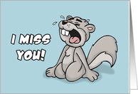 Humorous Miss You I Miss You Like A Squirrel Misses His Nuts card