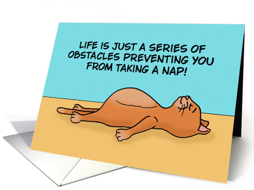 Humorous Blank Card Life Is Just A Series Of Obstacles card (1740222)