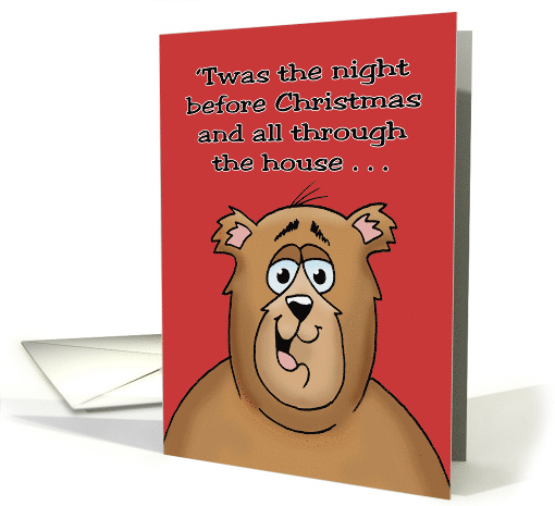 Humorous Christmas All Through The House Shoving Cookies In My card