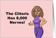 Humorous Adult Romance The Clitoris Has 8,000 Nerves card
