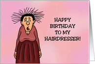 Humorous Birthday For Hairdresser You Do Such Wonders card